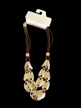 Cato Gold and Brown Necklace